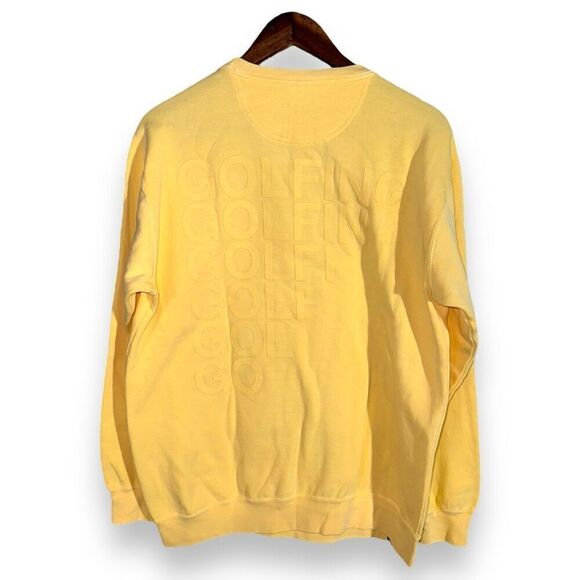 Butter Yellow Nº33 Go Golfing Crew Sweatshirt Size M - Picture 7 of 7